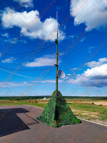 Телескопическая осветительная мачта с лебедкой от 9 метров серии МТМ на учебном военном полигоне